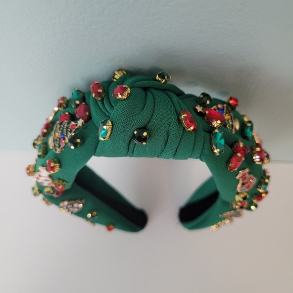 Christmas Headband for women Bejeweled Hairband - Picture 6 of 11